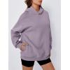 imageTrendy Queen Womens Oversized Hoodies Fleece Hooded Sweatshirts Casual Pullover Fall Winter Outfits Long Sleeve Tops 2025Lightpurple
