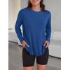 imageTrendy Queen Womens Oversized Long Sleeve T Shirts 2025 Basic Crewneck Tee Fall Tops Casual Workout Y2K ClothesBlue