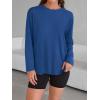 imageTrendy Queen Womens Oversized Long Sleeve T Shirts 2025 Basic Crewneck Tee Fall Tops Casual Workout Y2K ClothesBlue