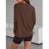 imageTrendy Queen Womens Oversized Long Sleeve T Shirts 2025 Basic Crewneck Tee Fall Tops Casual Workout Y2K ClothesBrown