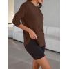 imageTrendy Queen Womens Oversized Long Sleeve T Shirts 2025 Basic Crewneck Tee Fall Tops Casual Workout Y2K ClothesBrown