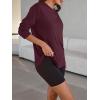 imageTrendy Queen Womens Oversized Long Sleeve T Shirts 2025 Basic Crewneck Tee Fall Tops Casual Workout Y2K ClothesBurgundy
