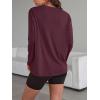 imageTrendy Queen Womens Oversized Long Sleeve T Shirts 2025 Basic Crewneck Tee Fall Tops Casual Workout Y2K ClothesBurgundy