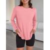 imageTrendy Queen Womens Oversized Long Sleeve T Shirts 2025 Basic Crewneck Tee Fall Tops Casual Workout Y2K ClothesCoral