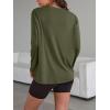 imageTrendy Queen Womens Oversized Long Sleeve T Shirts 2025 Basic Crewneck Tee Fall Tops Casual Workout Y2K ClothesDarkgreen