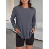imageTrendy Queen Womens Oversized Long Sleeve T Shirts 2025 Basic Crewneck Tee Fall Tops Casual Workout Y2K ClothesDeepgrey