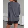 imageTrendy Queen Womens Oversized Long Sleeve T Shirts 2025 Basic Crewneck Tee Fall Tops Casual Workout Y2K ClothesDeepgrey