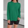 imageTrendy Queen Womens Oversized Long Sleeve T Shirts 2025 Basic Crewneck Tee Fall Tops Casual Workout Y2K ClothesGreen