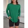 imageTrendy Queen Womens Oversized Long Sleeve T Shirts 2025 Basic Crewneck Tee Fall Tops Casual Workout Y2K ClothesGreen