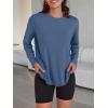 imageTrendy Queen Womens Oversized Long Sleeve T Shirts 2025 Basic Crewneck Tee Fall Tops Casual Workout Y2K ClothesHazeblue