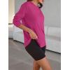 imageTrendy Queen Womens Oversized Long Sleeve T Shirts 2025 Basic Crewneck Tee Fall Tops Casual Workout Y2K ClothesHotpink