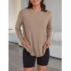 imageTrendy Queen Womens Oversized Long Sleeve T Shirts 2025 Basic Crewneck Tee Fall Tops Casual Workout Y2K ClothesKhaki
