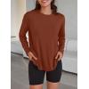 imageTrendy Queen Womens Oversized Long Sleeve T Shirts 2025 Basic Crewneck Tee Fall Tops Casual Workout Y2K ClothesMaple