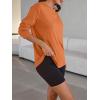 imageTrendy Queen Womens Oversized Long Sleeve T Shirts 2025 Basic Crewneck Tee Fall Tops Casual Workout Y2K ClothesOrange