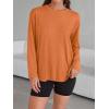 imageTrendy Queen Womens Oversized Long Sleeve T Shirts 2025 Basic Crewneck Tee Fall Tops Casual Workout Y2K ClothesOrange