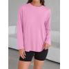 imageTrendy Queen Womens Oversized Long Sleeve T Shirts 2025 Basic Crewneck Tee Fall Tops Casual Workout Y2K ClothesPink