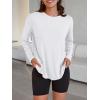 imageTrendy Queen Womens Oversized Long Sleeve T Shirts 2025 Basic Crewneck Tee Fall Tops Casual Workout Y2K ClothesWhite
