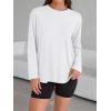 imageTrendy Queen Womens Oversized Long Sleeve T Shirts 2025 Basic Crewneck Tee Fall Tops Casual Workout Y2K ClothesWhite