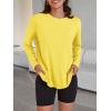 imageTrendy Queen Womens Oversized Long Sleeve T Shirts 2025 Basic Crewneck Tee Fall Tops Casual Workout Y2K ClothesYellow