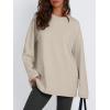 imageTrendy Queen Womens Oversized Sweatshirt Pullover Long Sleeve Shirts Casual Fall Fashion 2025 Winter ClothesBeige