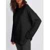 imageTrendy Queen Womens Oversized Sweatshirt Pullover Long Sleeve Shirts Casual Fall Fashion 2025 Winter ClothesBlack