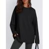imageTrendy Queen Womens Oversized Sweatshirt Pullover Long Sleeve Shirts Casual Fall Fashion 2025 Winter ClothesBlack