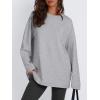 imageTrendy Queen Womens Oversized Sweatshirt Pullover Long Sleeve Shirts Casual Fall Fashion 2025 Winter ClothesGrey