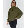 imageTrendy Queen Womens Oversized Sweatshirts Fall Fashion Hoodies Half Zip Pullover Long Sleeve Shirts Clothes OutfitsArmygreen