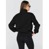 imageTrendy Queen Womens Oversized Sweatshirts Fall Fashion Hoodies Half Zip Pullover Long Sleeve Shirts Clothes OutfitsBlack