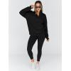imageTrendy Queen Womens Oversized Sweatshirts Fall Fashion Hoodies Half Zip Pullover Long Sleeve Shirts Clothes OutfitsBlack