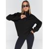 imageTrendy Queen Womens Oversized Sweatshirts Fall Fashion Hoodies Half Zip Pullover Long Sleeve Shirts Clothes OutfitsBlack