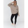 imageTrendy Queen Womens Oversized Sweatshirts Fall Fashion Hoodies Half Zip Pullover Long Sleeve Shirts Clothes OutfitsCoffeegrey