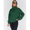imageTrendy Queen Womens Oversized Sweatshirts Fall Fashion Hoodies Half Zip Pullover Long Sleeve Shirts Clothes OutfitsDarkgreen