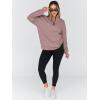 imageTrendy Queen Womens Oversized Sweatshirts Fall Fashion Hoodies Half Zip Pullover Long Sleeve Shirts Clothes OutfitsDarkpink