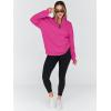 imageTrendy Queen Womens Oversized Sweatshirts Fall Fashion Hoodies Half Zip Pullover Long Sleeve Shirts Clothes OutfitsHotpink