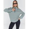 imageTrendy Queen Womens Oversized Sweatshirts Fall Fashion Hoodies Half Zip Pullover Long Sleeve Shirts Clothes OutfitsLightgreen