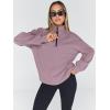 imageTrendy Queen Womens Oversized Sweatshirts Fall Fashion Hoodies Half Zip Pullover Long Sleeve Shirts Clothes OutfitsNutmeg