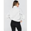 imageTrendy Queen Womens Oversized Sweatshirts Fall Fashion Hoodies Half Zip Pullover Long Sleeve Shirts Clothes OutfitsWhite
