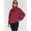 imageTrendy Queen Womens Oversized Sweatshirts Fall Fashion Hoodies Half Zip Pullover Long Sleeve Shirts Clothes OutfitsWinered