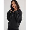 imageTrendy Queen Womens Oversized Sweatshirts Half Zip Pullover Long Sleeve Quarter Zip Hoodies Teen Girls Fall Y2K ClothesBlack