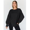 imageTrendy Queen Womens Oversized Sweatshirts Hoodies Crewneck Shirts Fall Outfits Teen Girls Y2k Winter ClothesBlack