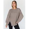 imageTrendy Queen Womens Oversized Sweatshirts Hoodies Crewneck Shirts Fall Outfits Teen Girls Y2k Winter ClothesCoffeegrey