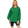 imageTrendy Queen Womens Oversized Sweatshirts Hoodies Crewneck Shirts Fall Outfits Teen Girls Y2k Winter ClothesGrassgreen