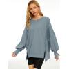 imageTrendy Queen Womens Oversized Sweatshirts Hoodies Crewneck Shirts Fall Outfits Teen Girls Y2k Winter ClothesGreygreen
