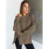 imageTrendy Queen Womens Oversized Sweatshirts Hoodies Crewneck Shirts Fall Outfits Teen Girls Y2k Winter ClothesLight Coffee