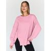 imageTrendy Queen Womens Oversized Sweatshirts Hoodies Crewneck Shirts Fall Outfits Teen Girls Y2k Winter ClothesPink