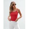 imageTrendy Queen Womens Spaghetti Strap Tank Tops Adjustable Cute Camisole Going Out Crop Tops Summer ClothesRed