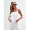imageTrendy Queen Womens Spaghetti Strap Tank Tops Adjustable Cute Camisole Going Out Crop Tops Summer ClothesWhite