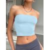 imageTrendy Queen Womens Tube Tops Strapless Crop Tops Basic Backless Sleeveless Bandeau Going Out Cute 2025 Summer OutfitsBaby Blue
