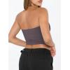 imageTrendy Queen Womens Tube Tops Strapless Crop Tops Basic Backless Sleeveless Bandeau Going Out Cute 2025 Summer OutfitsNutmeg